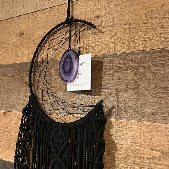 Purple Agate black moon dream catcher - Picture 10 of 10
